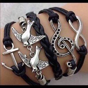 Music Note Rope Bracelet New in Package